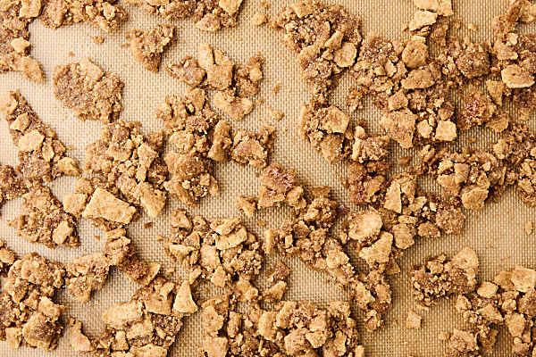 cooled graham cracker crumble broken into pieces