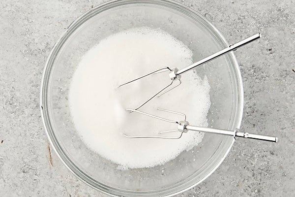 egg white and water beaten until frothy in a bowl