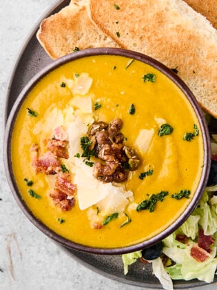 easy pumpkin bowl in a bowl