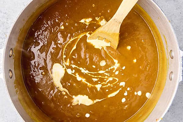 pumpkin soup with heavy cream