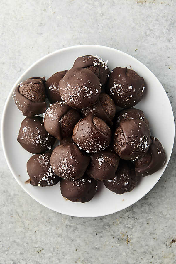 pile of date bites on a plate