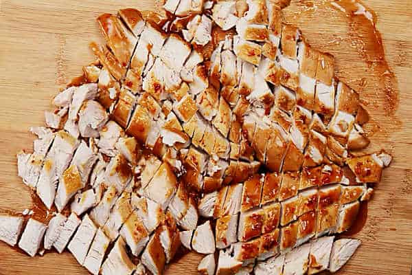 cubing honey sesame chicken breasts or thighs