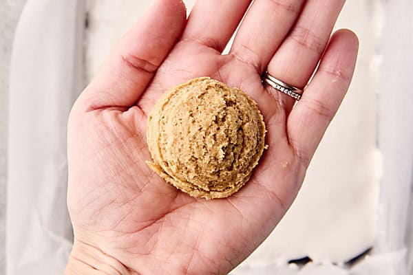scooping remaining dough into dough balls