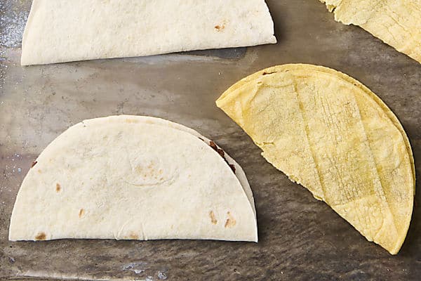 baking tacos on a sheet pan
