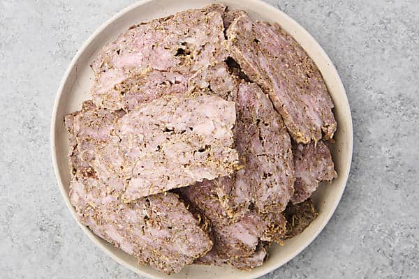 meat sliced into thin strips