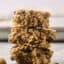 oatmeal raisin cookie granola clusters stacked