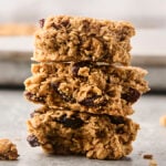 oatmeal cookie granola clusters stacked