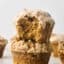 three ingredient pumpkin muffins stacked