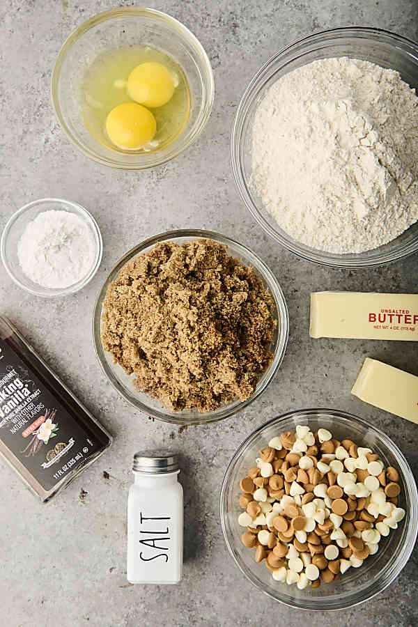 ingredients to make brown butter blondies