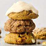 cake mix pumpkin cookies stacked