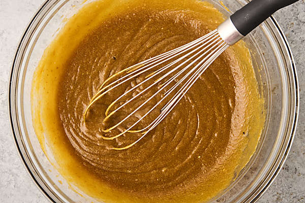 whisking together wet ingredients