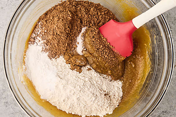 adding in dry ingredients
