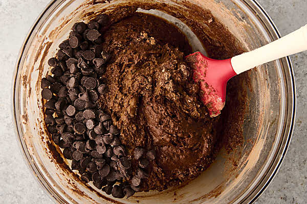 folding in chocolate chips
