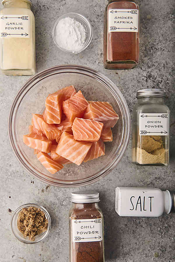 ingredients for salmon bites
